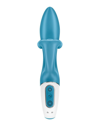 Вібратор-кролик із потрійним відростком Satisfyer Embrace me Turquoise, 2 мотори, діаметр 3,6 см - Фото №5