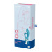 Вібратор-кролик із потрійним відростком Satisfyer Embrace me Turquoise, 2 мотори, діаметр 3,6 см - Фото №7