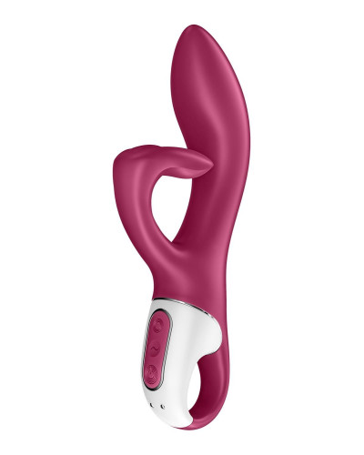 Вібратор-кролик із потрійним відростком Satisfyer Embrace me Berry, 2 мотори, діаметр 3,6 см - Фото №1
