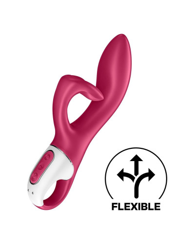 Вібратор-кролик із потрійним відростком Satisfyer Embrace me Berry, 2 мотори, діаметр 3,6 см - Фото №3