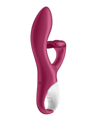Вібратор-кролик із потрійним відростком Satisfyer Embrace me Berry, 2 мотори, діаметр 3,6 см - Фото №4