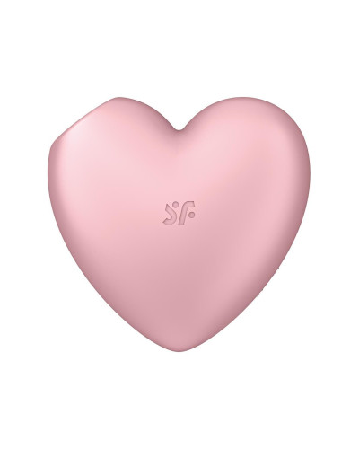 Вакуумный стимулятор-сердечко с вибрацией Satisfyer Cutie Heart Light Red - Фото №4