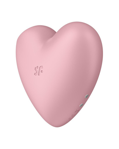 Вакуумный стимулятор-сердечко с вибрацией Satisfyer Cutie Heart Light Red - Фото №5