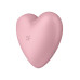 Вакуумный стимулятор-сердечко с вибрацией Satisfyer Cutie Heart Light Red - Фото №5