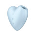 Вакуумный стимулятор-сердечко с вибрацией Satisfyer Cutie Heart Blue - Фото №1