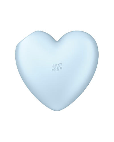 Вакуумный стимулятор-сердечко с вибрацией Satisfyer Cutie Heart Blue - Фото №4