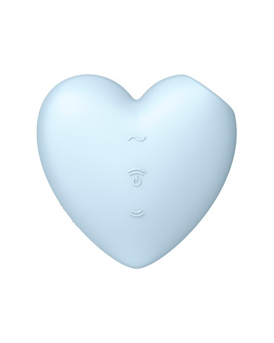 Вакуумный стимулятор-сердечко с вибрацией Satisfyer Cutie Heart Blue - Фото №6