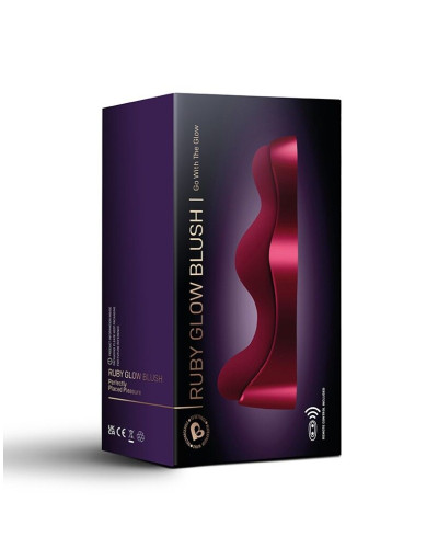 Універсальний sit-on-top вібратор Rocks Off Ruby Glow Blush, пульт ДК - Фото №11