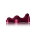 Універсальний sit-on-top вібратор Rocks Off Ruby Glow Blush, пульт ДК - Фото №4