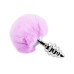 Металева анальна пробка Кролячий хвостик Alive Fluffy Twist Plug L Purple, діаметр 3,8 см - Фото №2