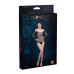 Сетчатое боди со стразами Moonlight Model 09 XS-L Black, открытые плечи - Фото №3