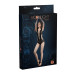 Боди Moonlight Model 11 XS-L Black, глубокое декольте, вставки из крупной сетки по бокам, имитация т - Фото №3
