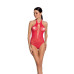 Бодистокинг с декольте Passion BS088 red, имитация корсетной шнуровки - Фото №1