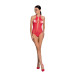 Бодистокинг с декольте Passion BS088 red, имитация корсетной шнуровки - Фото №3