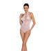 Бодистокинг с декольте Passion BS088 white, имитация корсетной шнуровки - Фото №1