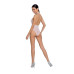 Бодистокинг с декольте Passion BS088 white, имитация корсетной шнуровки - Фото №2