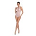 Бодистокинг с декольте Passion BS088 white, имитация корсетной шнуровки - Фото №3