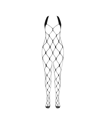 Бодистокинг в очень крупную сетку Passion BS091 black, с доступом - Фото №3