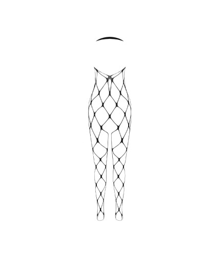 Бодистокинг в очень крупную сетку Passion BS091 black, с доступом - Фото №4