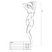 Бодистокинг в очень крупную сетку Passion BS091 black, с доступом - Фото №5
