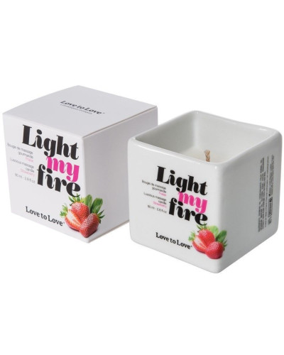 Масажна свічка Love To Love LIGHT MY FIRE Strawberry (80 мл) без парабенів і консервантів - Фото №2