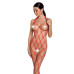 Бодистокинг в очень крупную сетку Passion BS091 red, с доступом - Фото №1