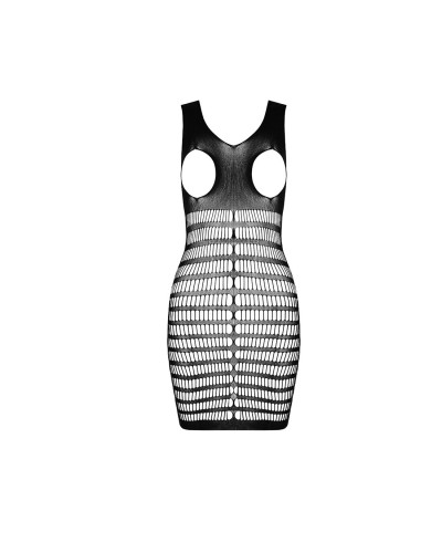 Бодістокінг-сукня з відкритими грудями Passion BS092 black - Фото №3