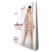 Бодістокінг-сукня з глибоким коміром Passion BS093 white, довгі рукави - Фото №4