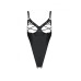 Боді з екошкіри Passion CELINE BODY L/XL, black, з доступом, відкритий - Фото №5