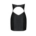 Мінісукня з екошкіри Passion CELINE CHEMISE black L/XL, шнурівка, трусики в комплекті - Фото №6