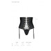 Пояс-корсет из экокожи Passion CELINE SET S/M, black, шнуровка, съемные пажи для чулок, стринги - Фото №7