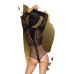Боді Penthouse Spicy Whisper XL Black, імітація топу з довгими рукавами, закрите декольте - Фото №2