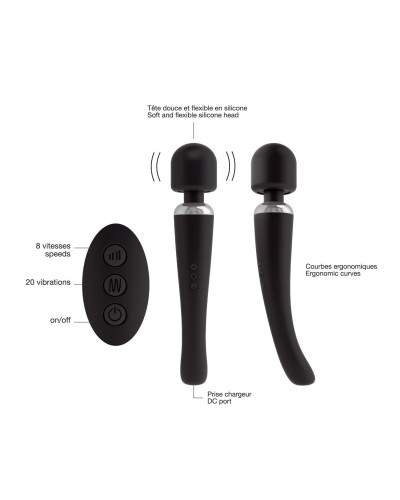 Потужний вібромасажер Dorcel Megawand Black перезаряджуваний, 160 режимів - Фото №4