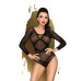 Боді Penthouse High On Love XL Black, глибокий виріз на спині, імітація стреп - Фото №1