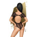 Боді Penthouse Be Mine S/L Black, виріз на спинці, імітація стрепу у вигляді геометричного малюнка - Фото №2