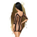 Мінісукня Penthouse Bedtime Surprise S/L Black, велика сітка, рукави, вертикальні вставки - Фото №2