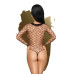 Боді Penthouse Scandalous XL Black, велика сітка, високий комір, довгі рукави - Фото №2