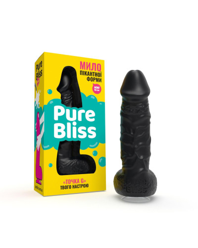 Крафтове мило-член із присоскою Pure Bliss MINI Black, натуральне - Фото №7