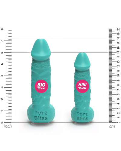 Крафтове мило-член із присоскою Pure Bliss MINI Turquoise, натуральне - Фото №5
