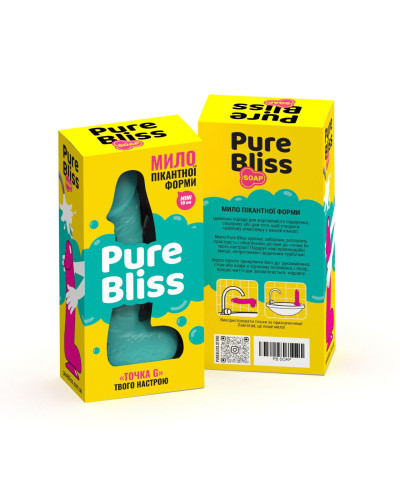 Крафтове мило-член із присоскою Pure Bliss MINI Turquoise, натуральне - Фото №7