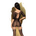 Бодістокінг Penthouse High stakes XL Black, мінісукня, квітковий декор, глибоке декольте, панчохи - Фото №2