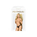 Трусики-бікіні Penthouse Catch Me L/XL Black, мереживо, вузькі ремінці, вирізи на сідницях, бантик - Фото №3