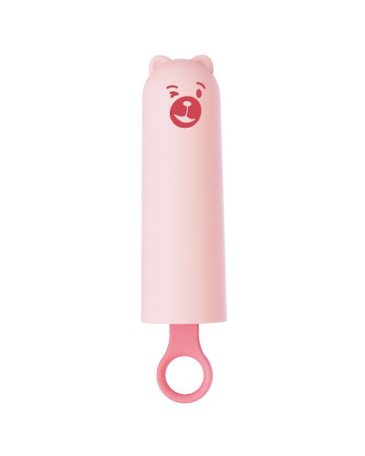 Вибратор CuteVibe Teddy Pink (Black Dildo), реалистичный вибратор под видом мороженого - Фото №1
