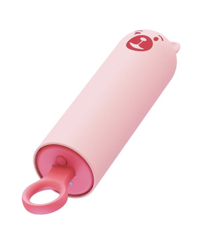 Вибратор CuteVibe Teddy Pink (Black Dildo), реалистичный вибратор под видом мороженого - Фото №2