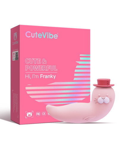 Вакуумный вибратор CuteVibe Franky Pink - Фото №5