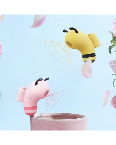 Вакуумний стимулятор із мікрострумами CuteVibe Beebe Yellow, на палець - Фото №6