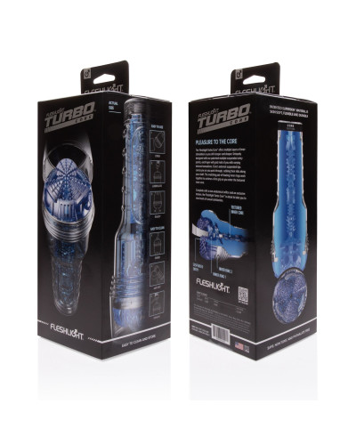 Мастурбатор Fleshlight Turbo Core Blue Ice, оральний секс (глибоке горло) - Фото №4