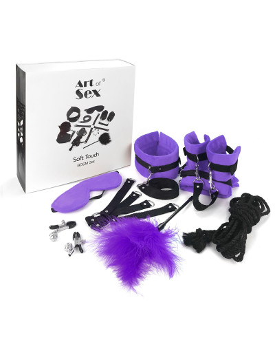 BDSM-набор Art of Sex – Soft Touch BDSM Set, фиолетовый, 9 предметов - Фото №1