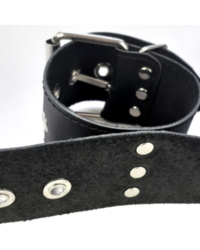 Ошейник с наручниками из натуральной кожи Art of Sex - Bondage Collar with Handcuffs - Фото №7