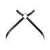 Портупея из экокожи Bijoux Indiscrets MAZE — Cross Chest Harness Black - Фото №1